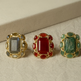 Bague Amalia - Agate rouge