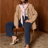 Foulard triangle Élio - Rose