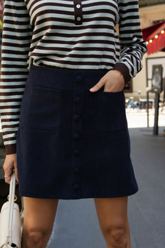 Louison Skirt - Navy Blue