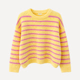 Pull Timéa - jaune & fuchsia