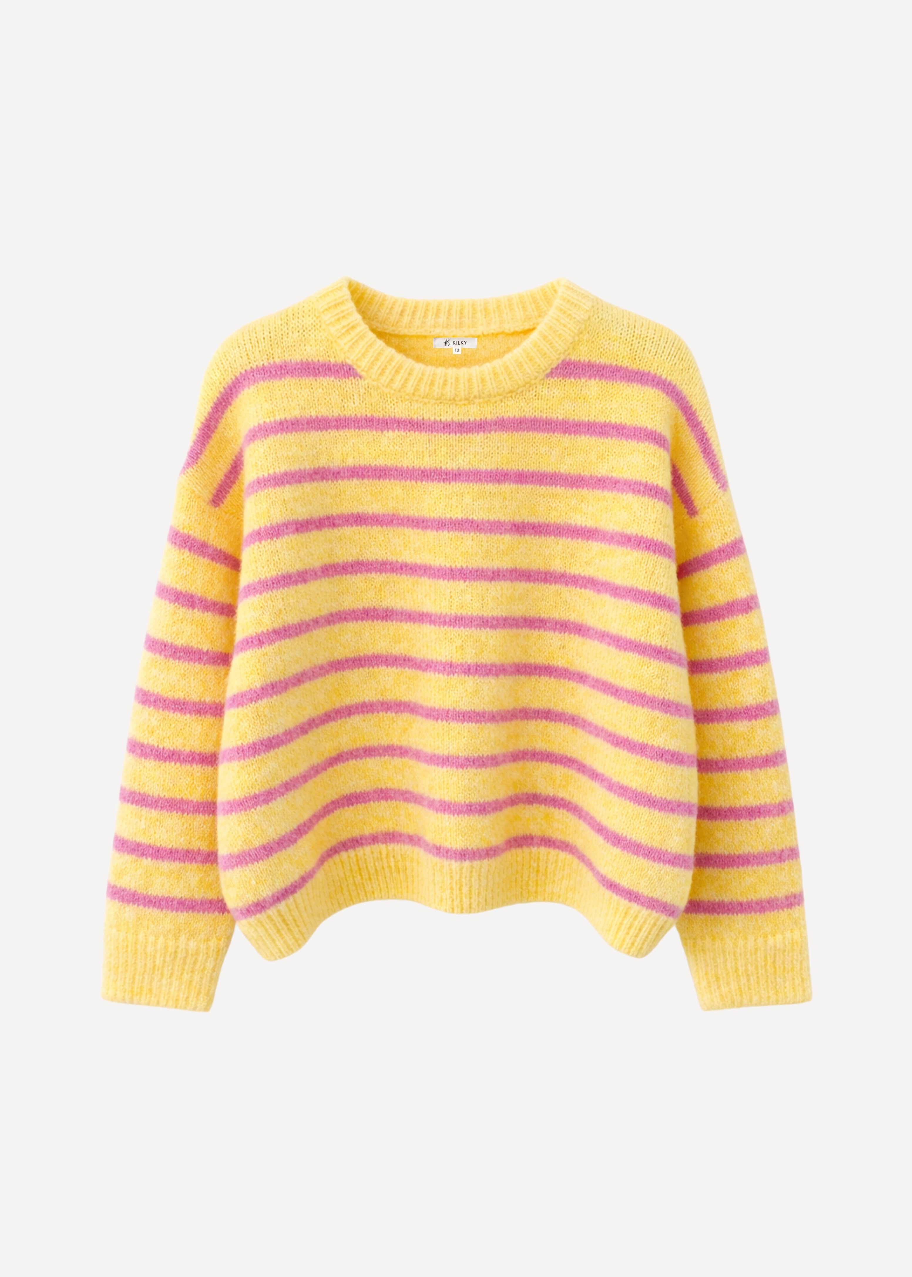 Pull Timéa - jaune & fuchsia
