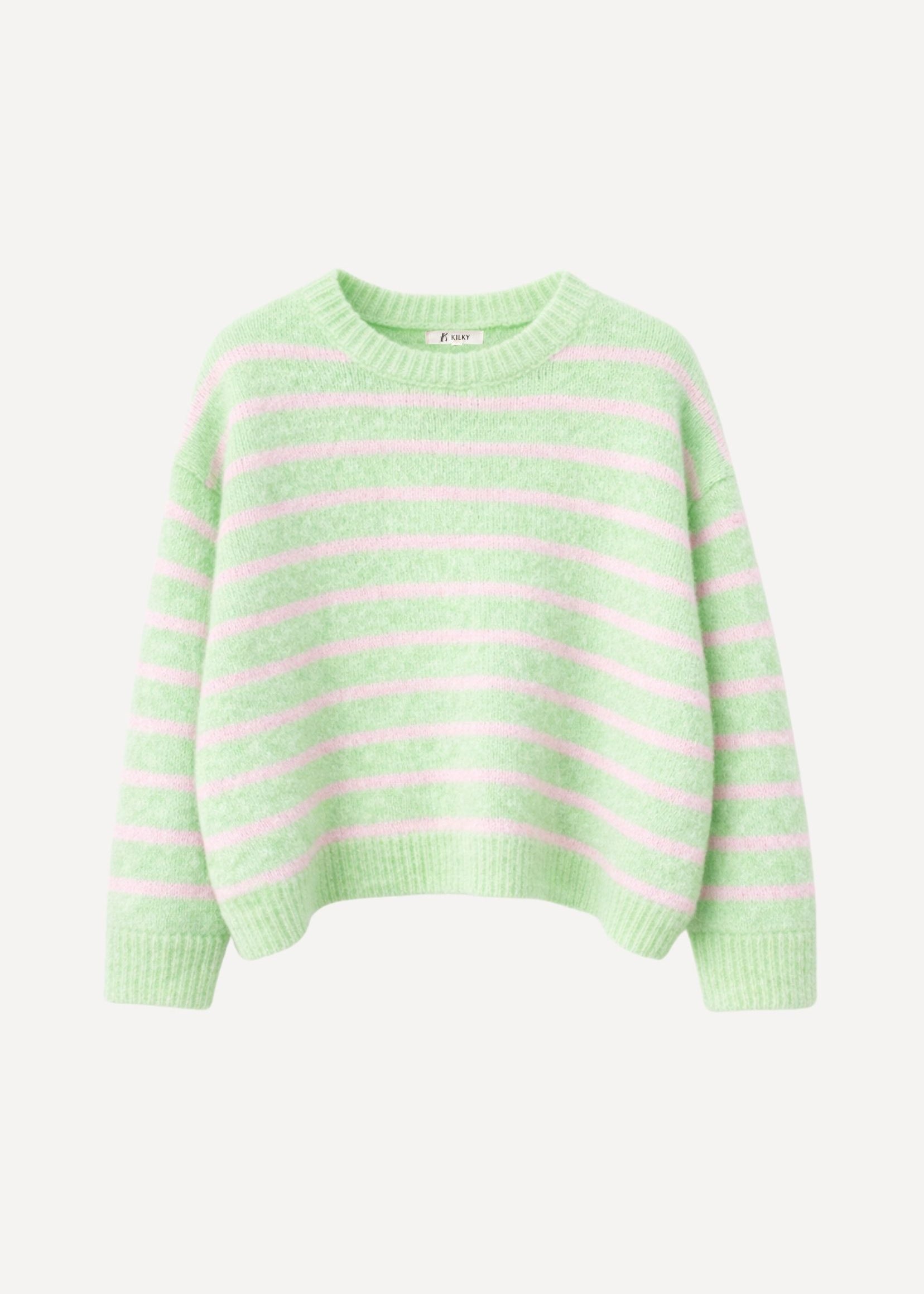 Pull Timéa - vert & rose