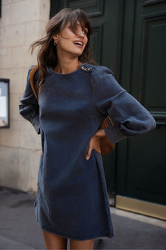 Celestine Dress - Navy Blue