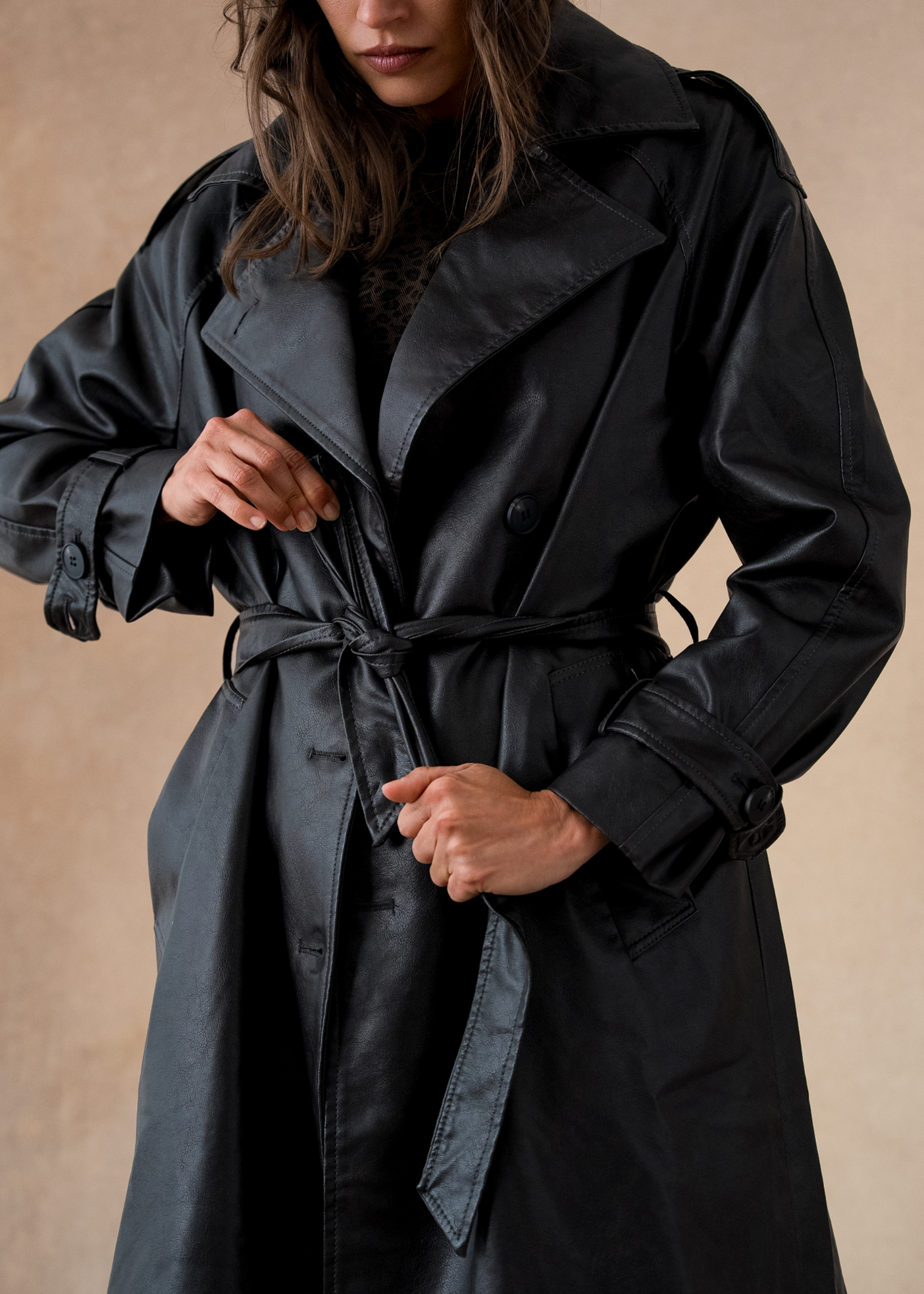 Alba Trench Coat - Black