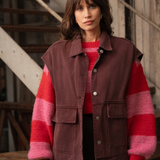 Veste sans manche tess - bordeaux