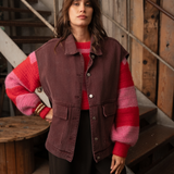 Veste sans manche tess - bordeaux