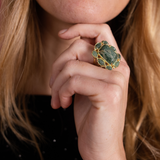 Bague Amalia - Agate verte