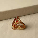 Bague Amalia - Agate rouge